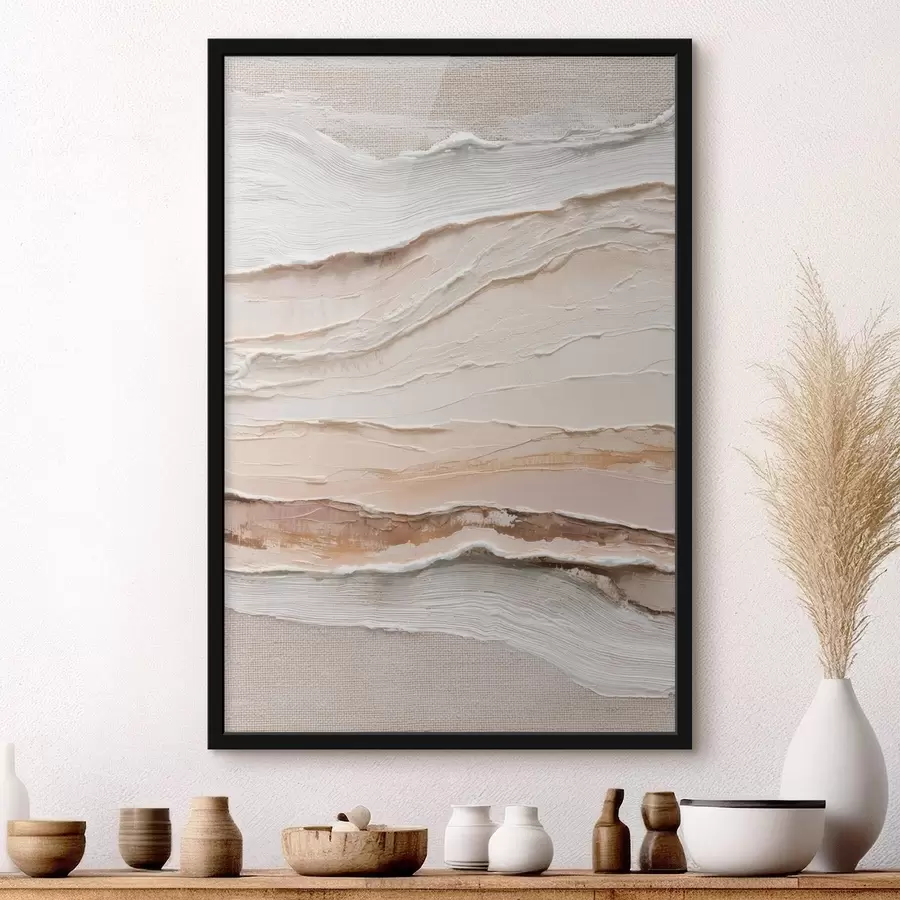 fototapet Compoziție stratificată în tonuri nisipii și crem f47966