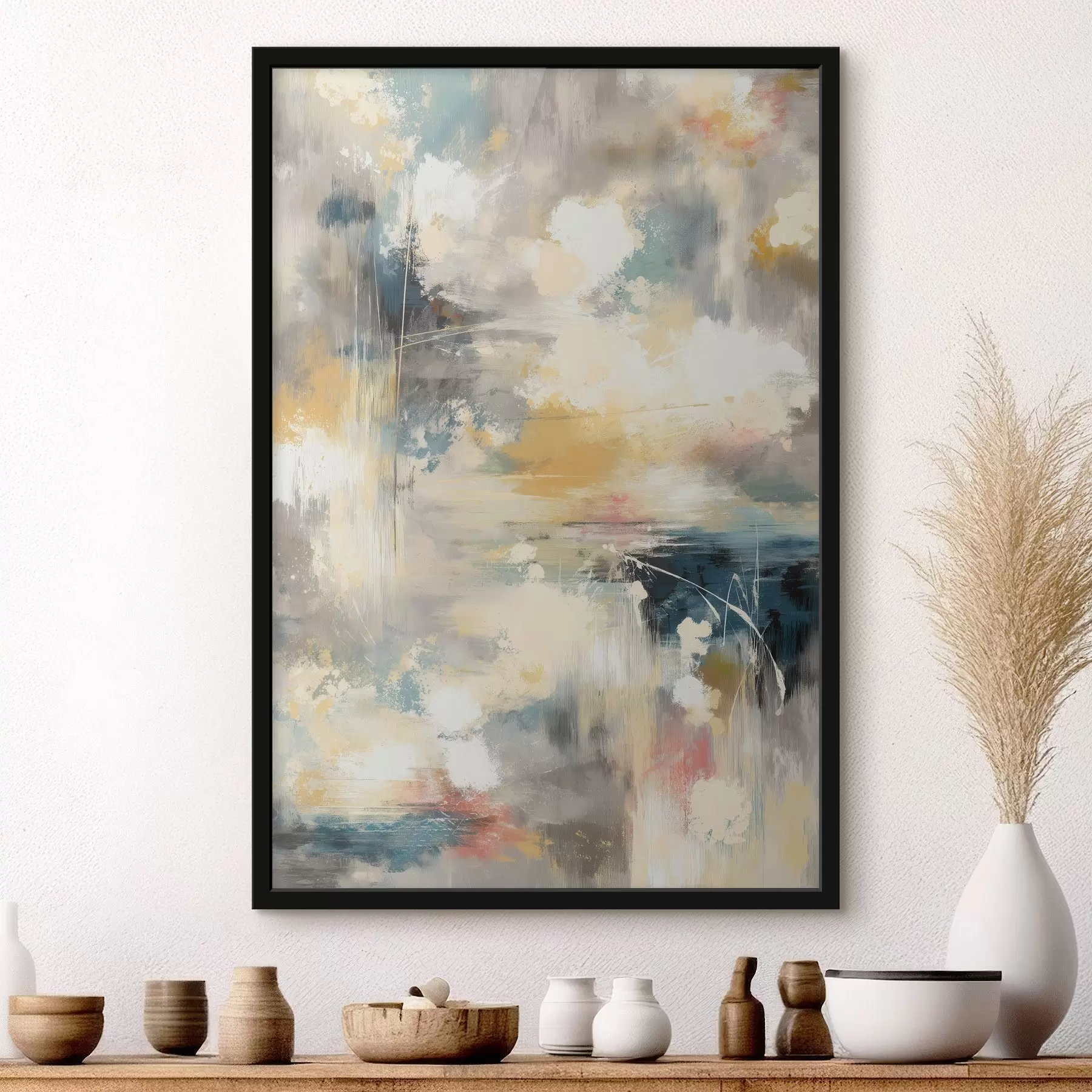 fototapet Operă de artă abstractă în tonuri discrete, în stil minimalist f47972