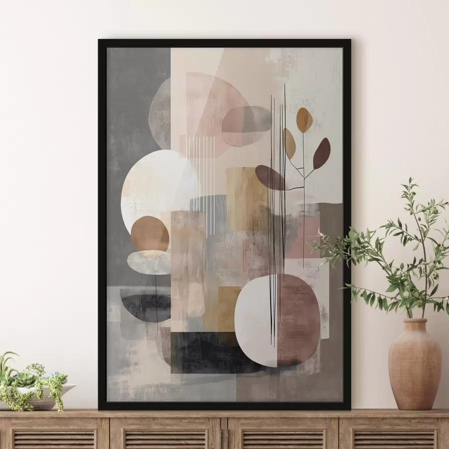 fototapet Colaj cu elemente botanice în stilul picturii digitale f47981