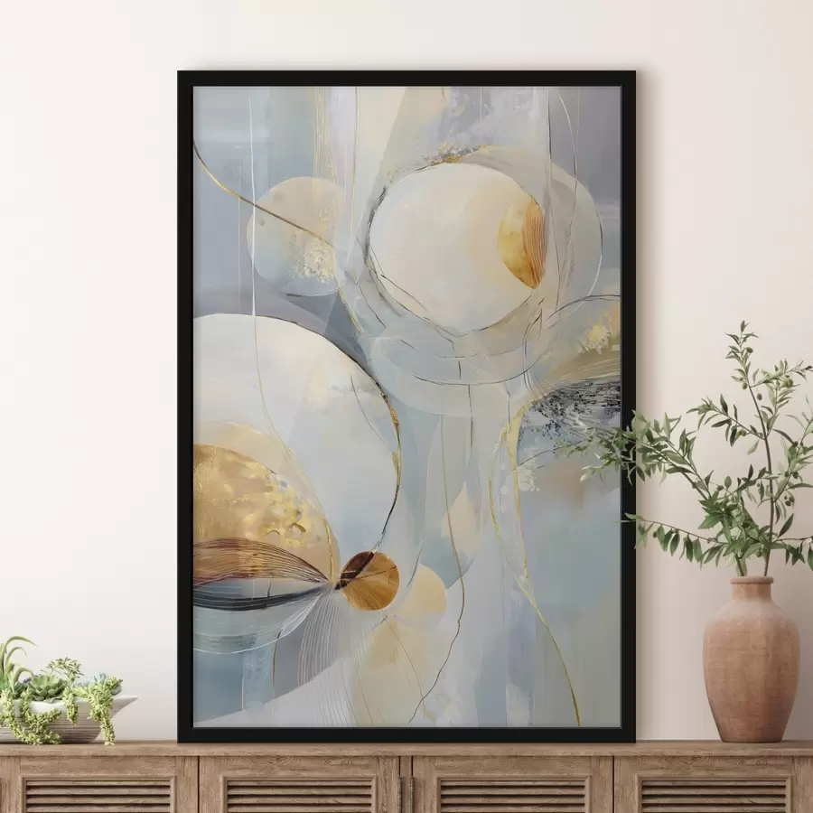 fototapet Operă de artă stratificată într-o paletă de culori reci f47982