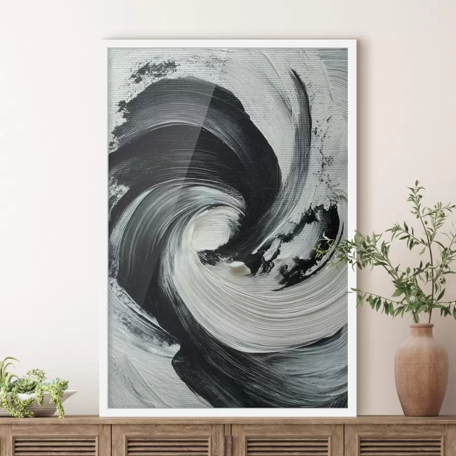 fototapet Spirală abstractă cu tușe expresive în stilul picturii în ulei f47989