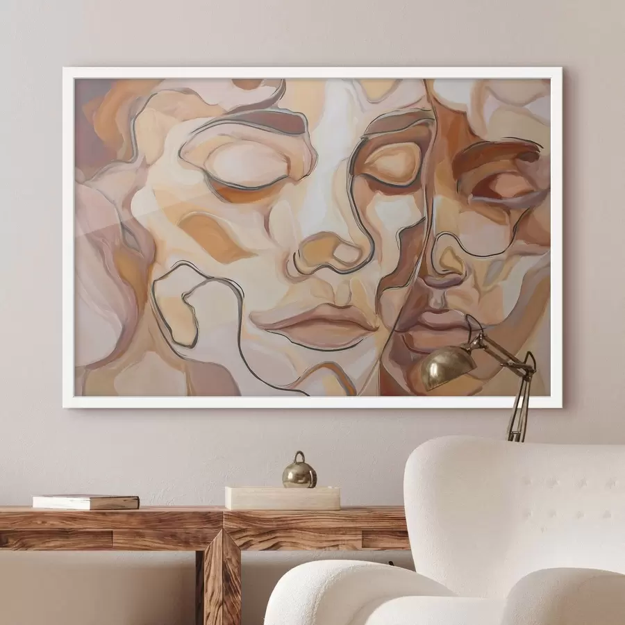 fototapet Portret abstract al unei femei și al unui bărbat f48174