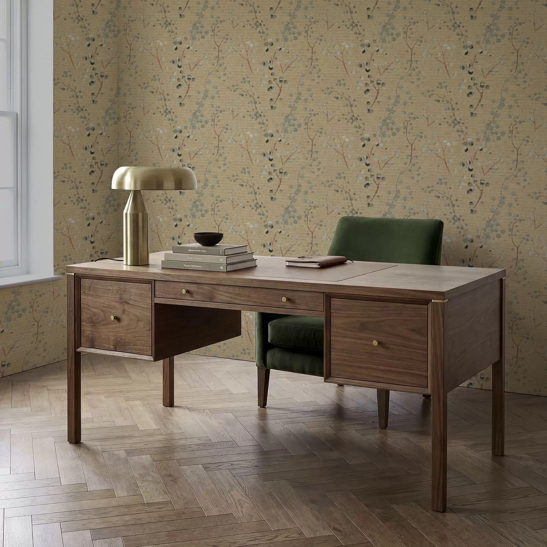 fototapet Model botanic abstract cu cercuri a01126