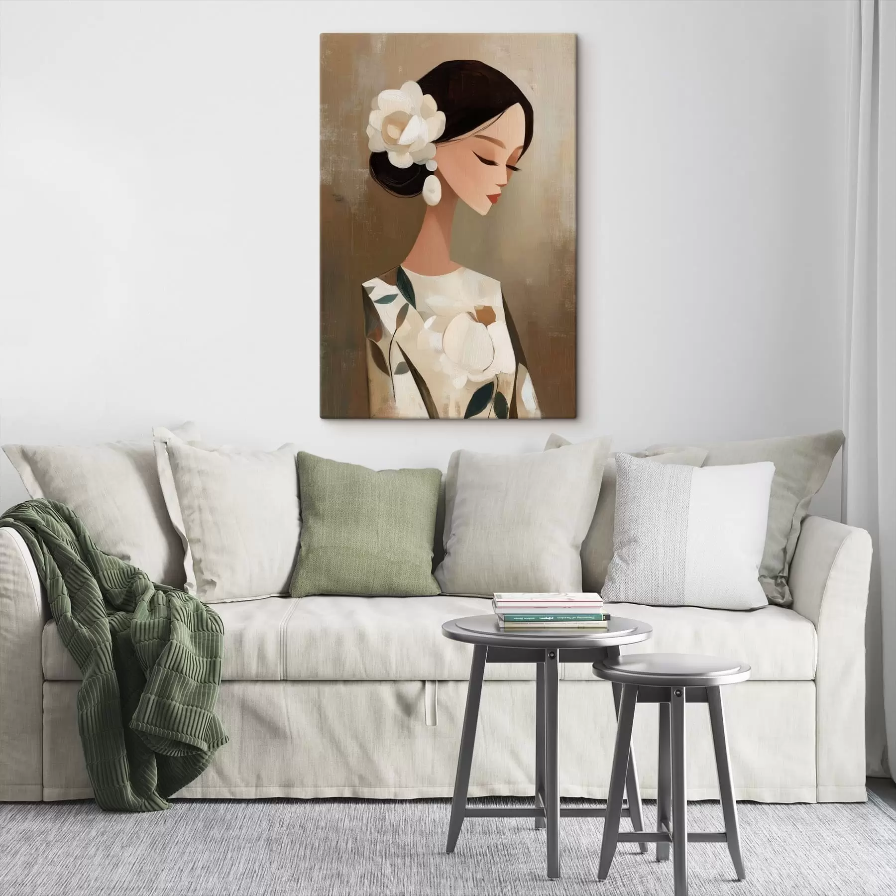 Tablouri Fată cu flori în păr s48232