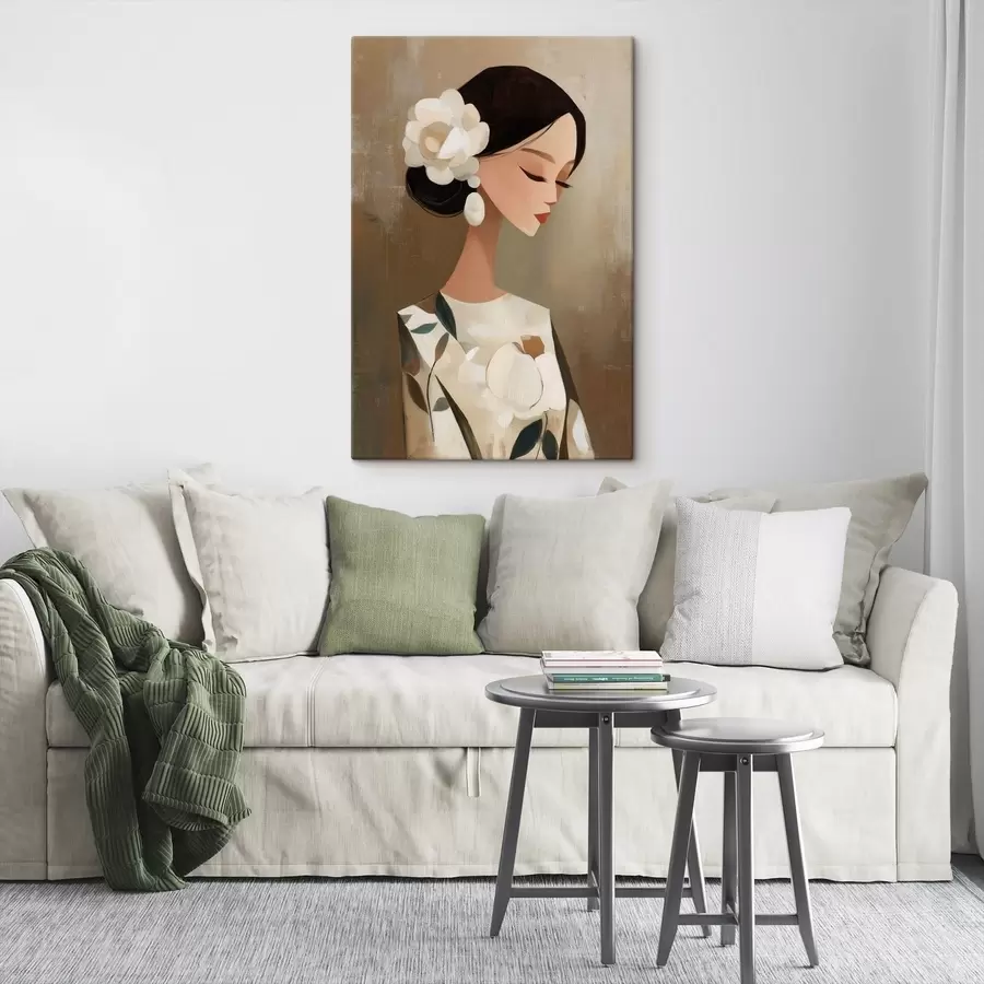 Tablouri Fată cu flori în păr s48232