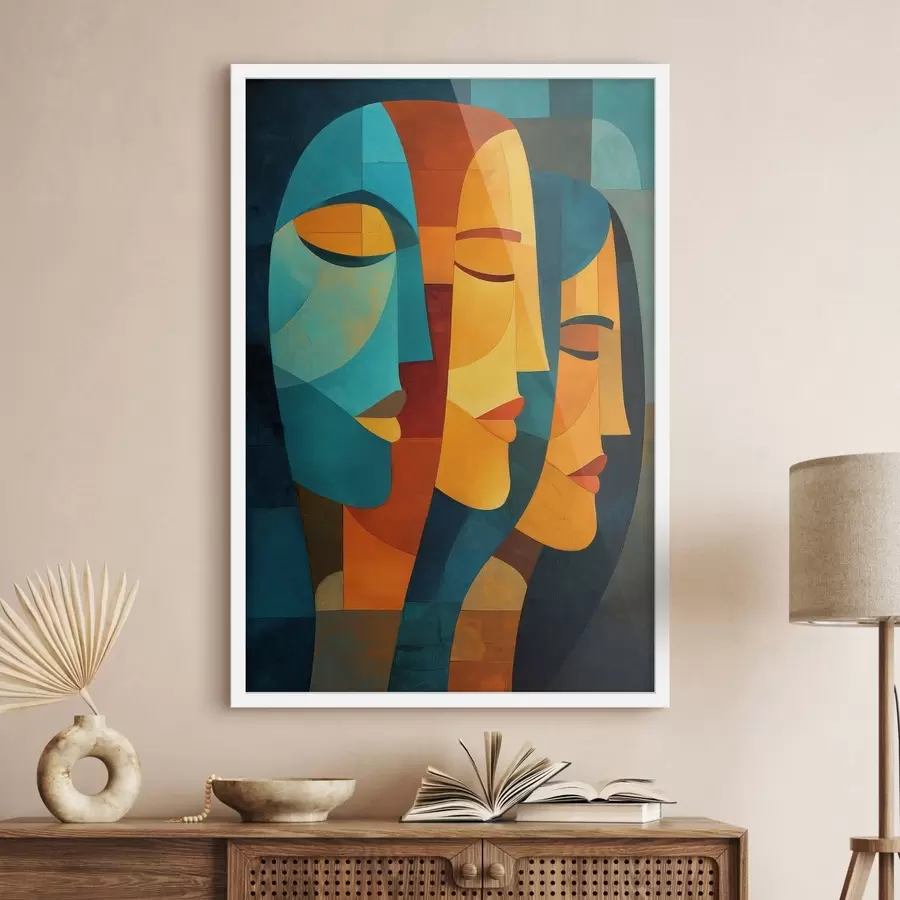 fototapet Profiluri geometrice feminine f48256