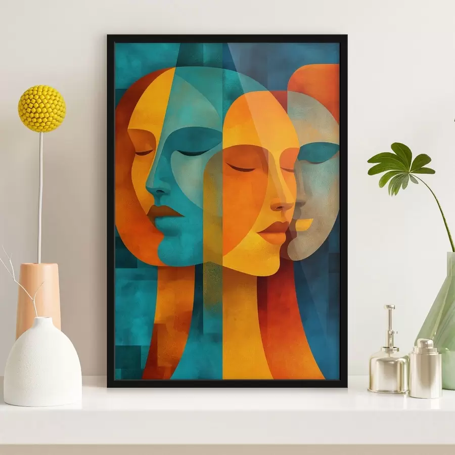 fototapet Profiluri geometrice feminine f48257