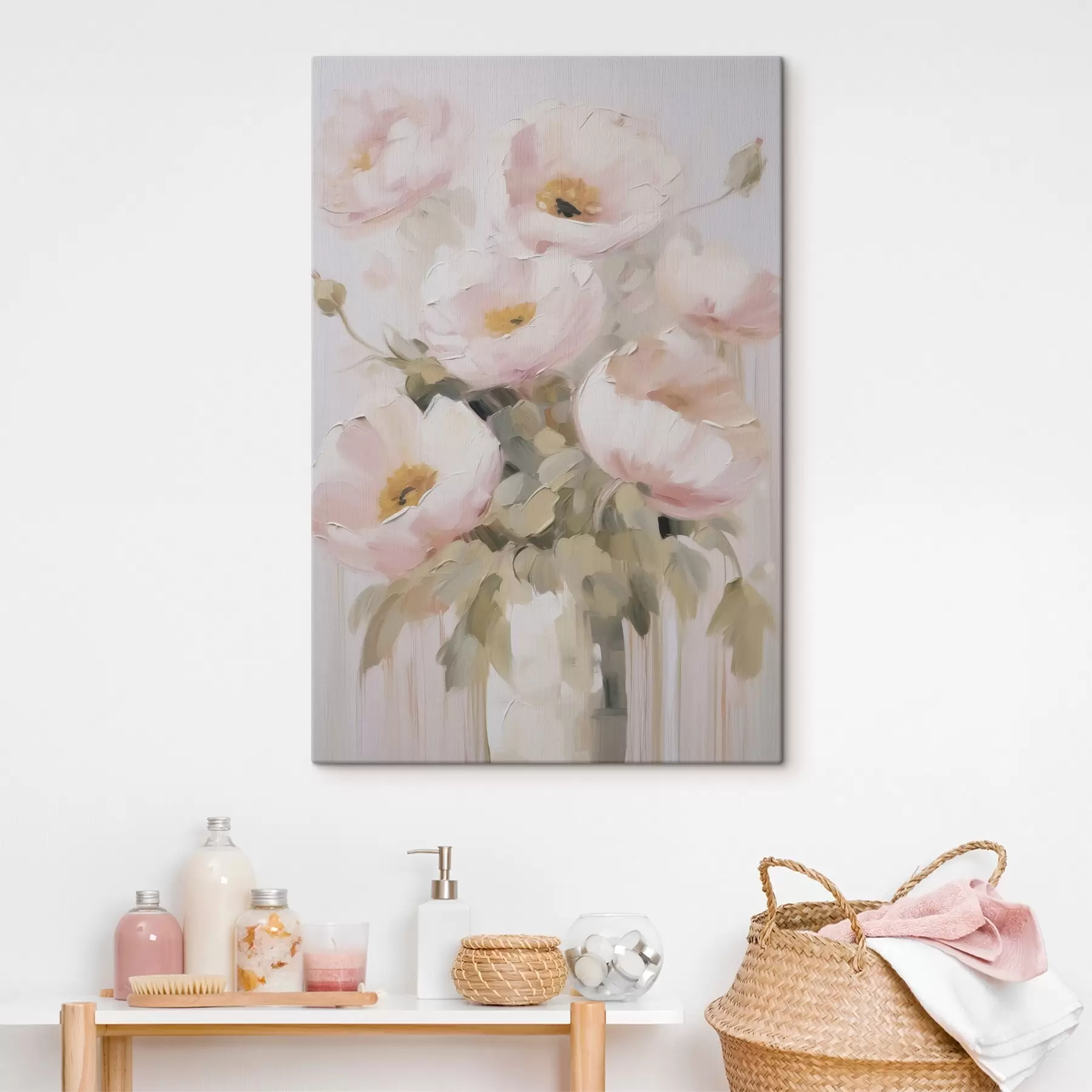 Tablouri Flori abstracte într-o vază imitație de pictură s48264