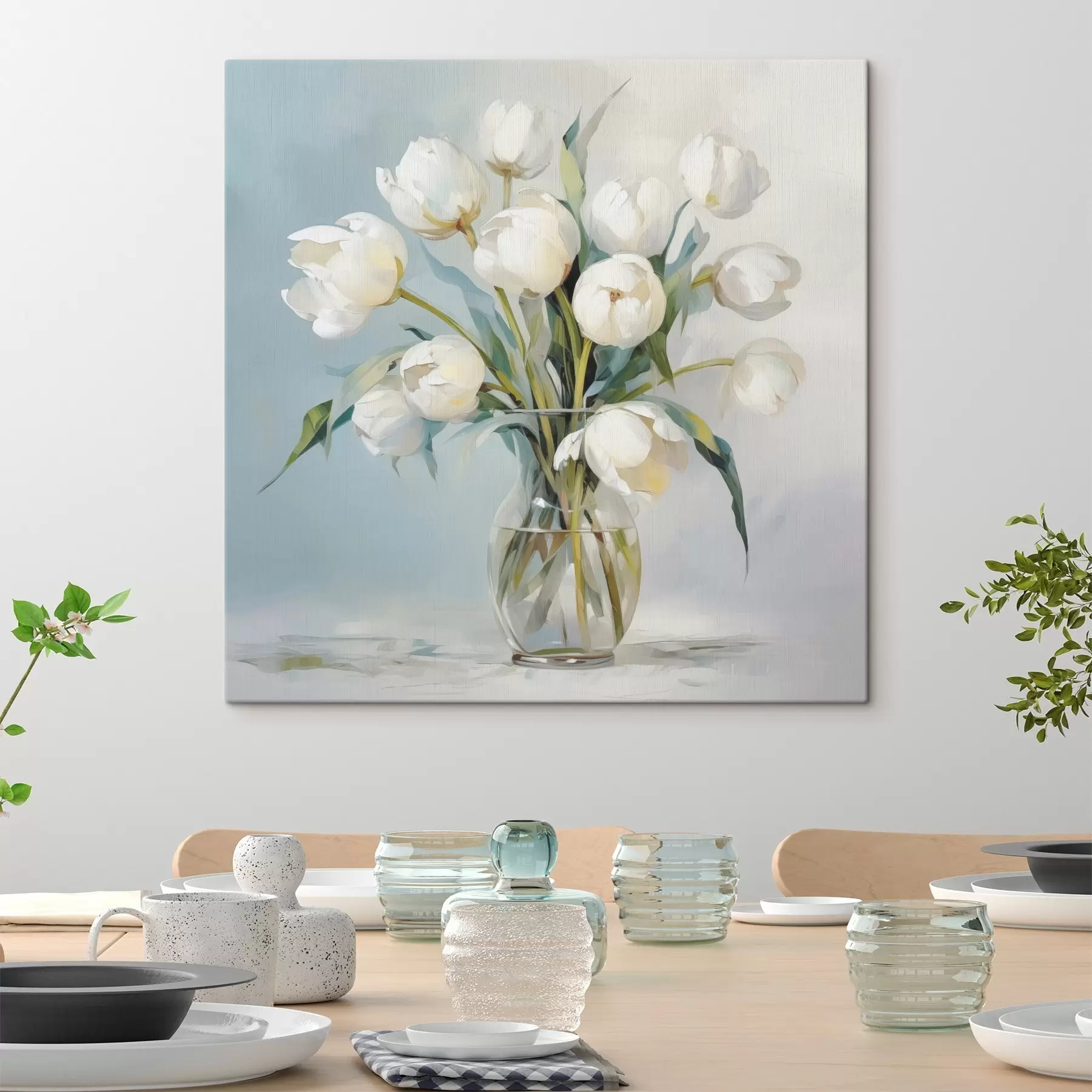 Tablouri Lalele într-o vază imitație pictura s48266