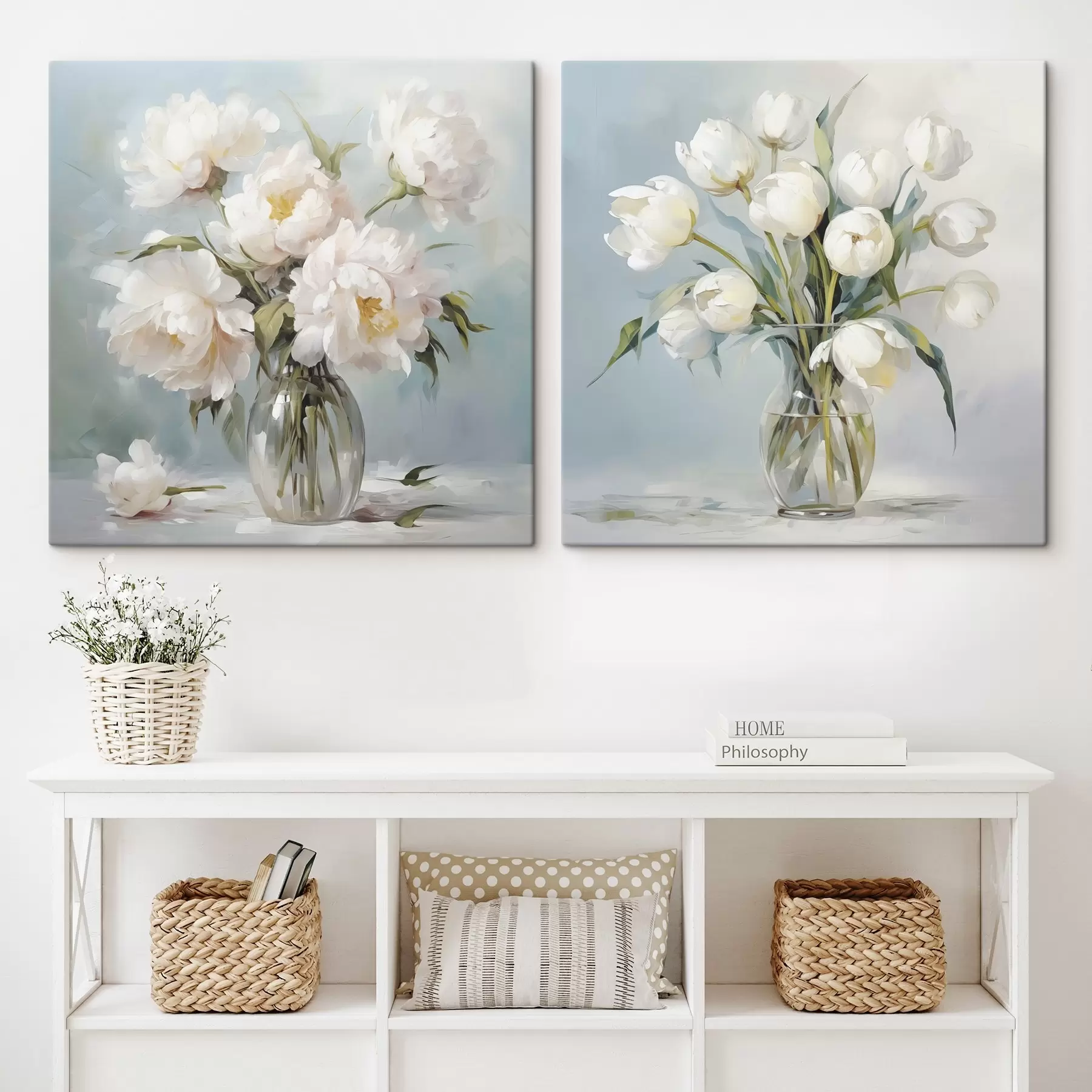 Tablouri Un buchet de flori într-o vază, pictură imitație m30167