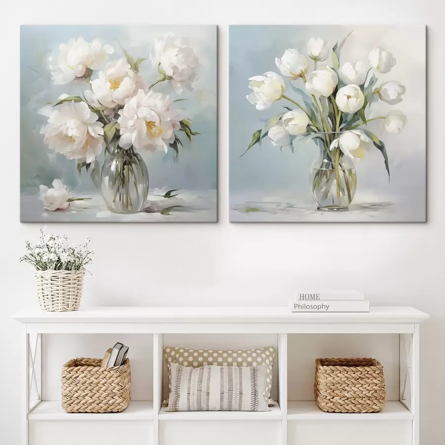 fototapet Un buchet de flori într-o vază, pictură imitație m30167