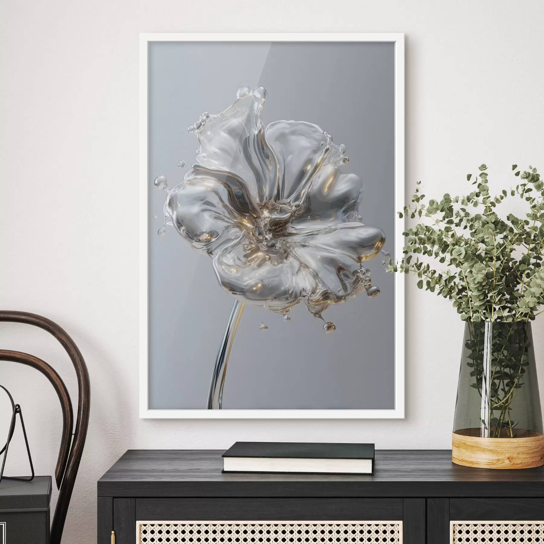 fototapet floare în stil textură lichidă f47955