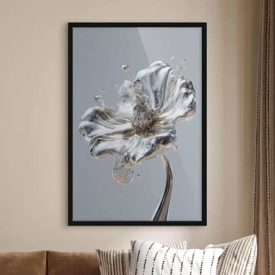 fototapet floare în stil textură lichidă f47956