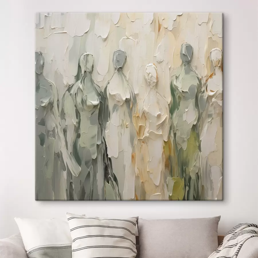 Tablouri Siluete abstracte imitație de pictură s48275