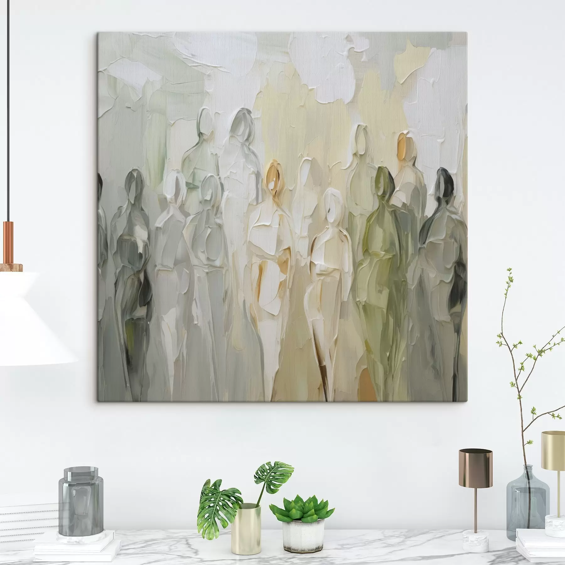 Tablouri Siluete abstracte imitație de pictură s48276