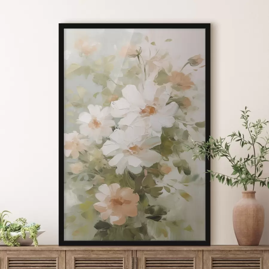 fototapet Imitație delicată de flori pictate f48323