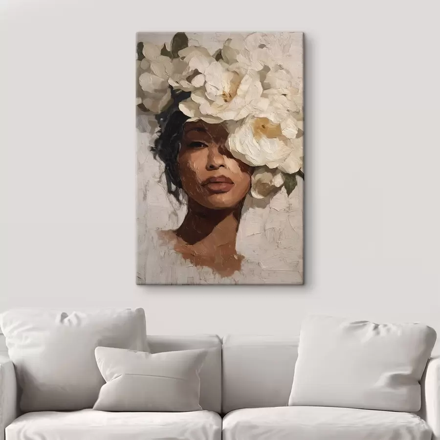 Tablouri Fata cu flori s48377