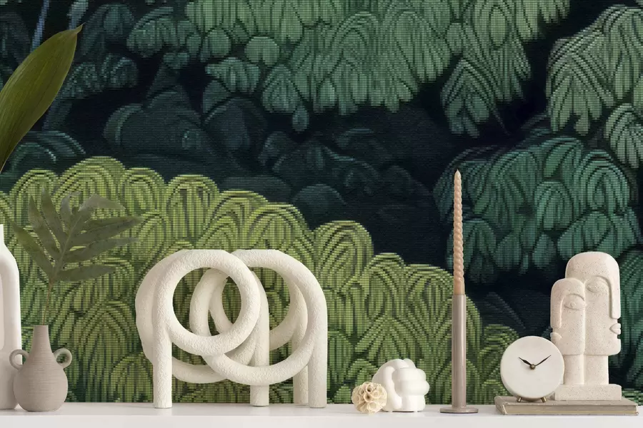 fototapet Copertine verzi din mozaic w05362