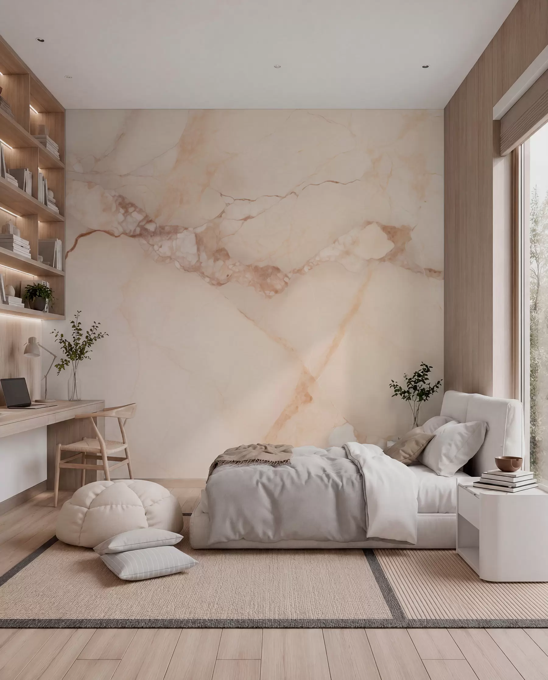 fototapet Mineral roz pudrat w05348