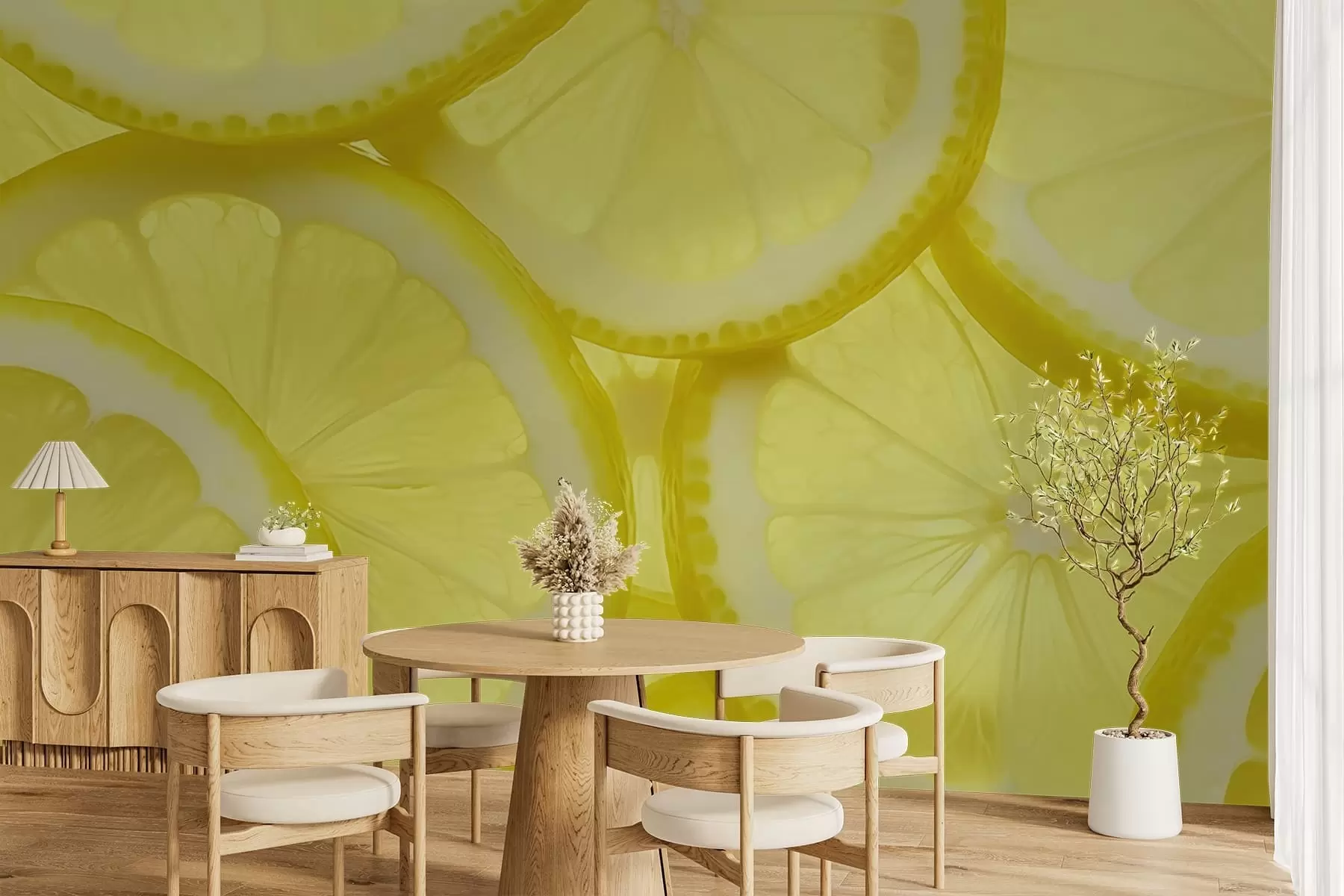 fototapet Textura feliei de lămâie w05351