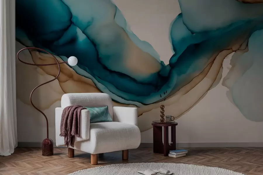 fototapet textură abstractă în stilul cernelii pe bază de alcool w05238