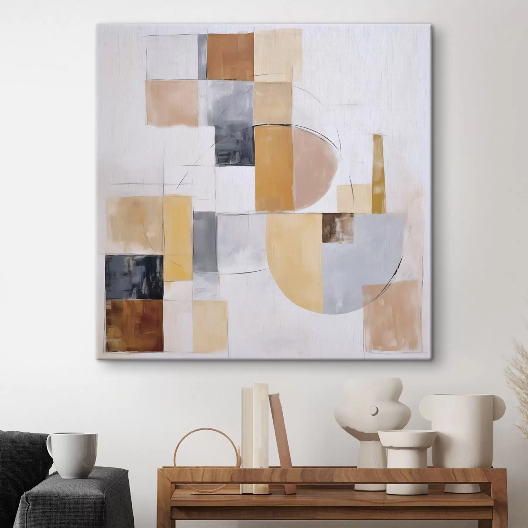 Tablouri Imitare abstractă a unei picturi uzate s48417