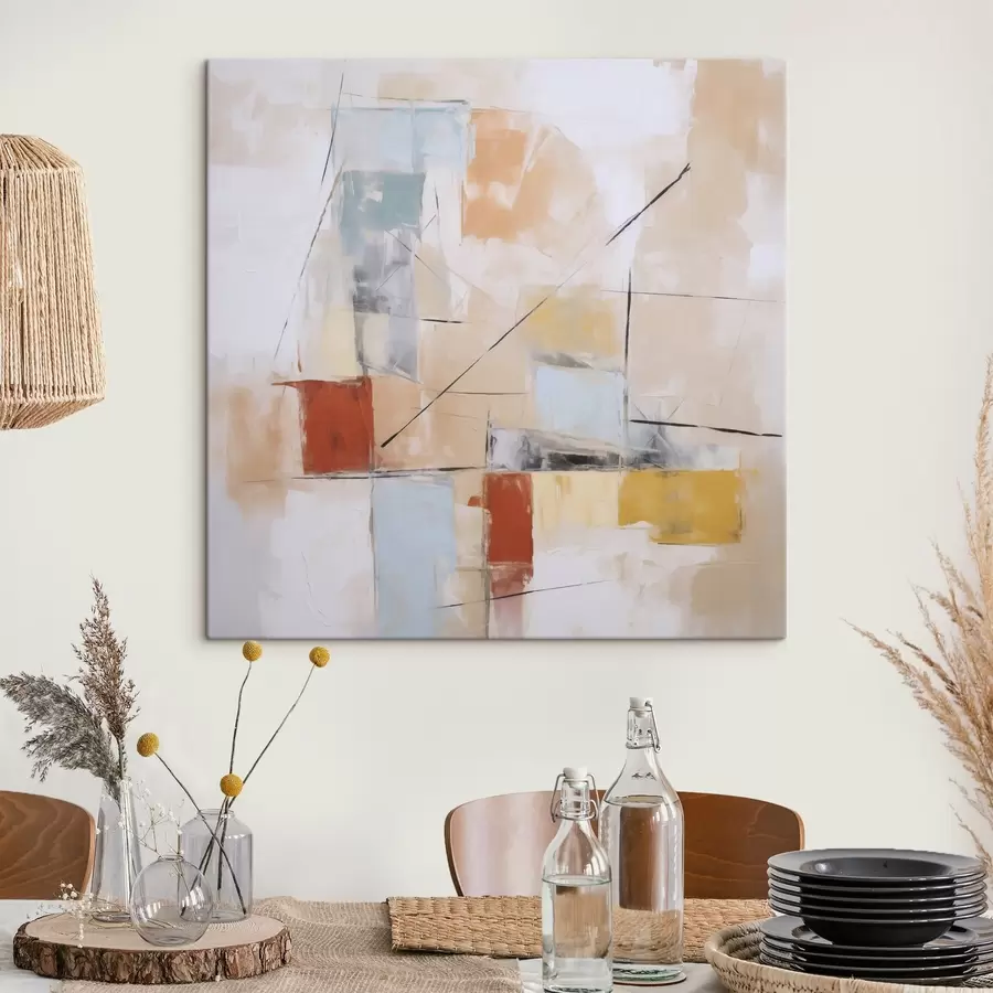 Tablouri Imitare abstractă haotică a unei picturi uzate s48418