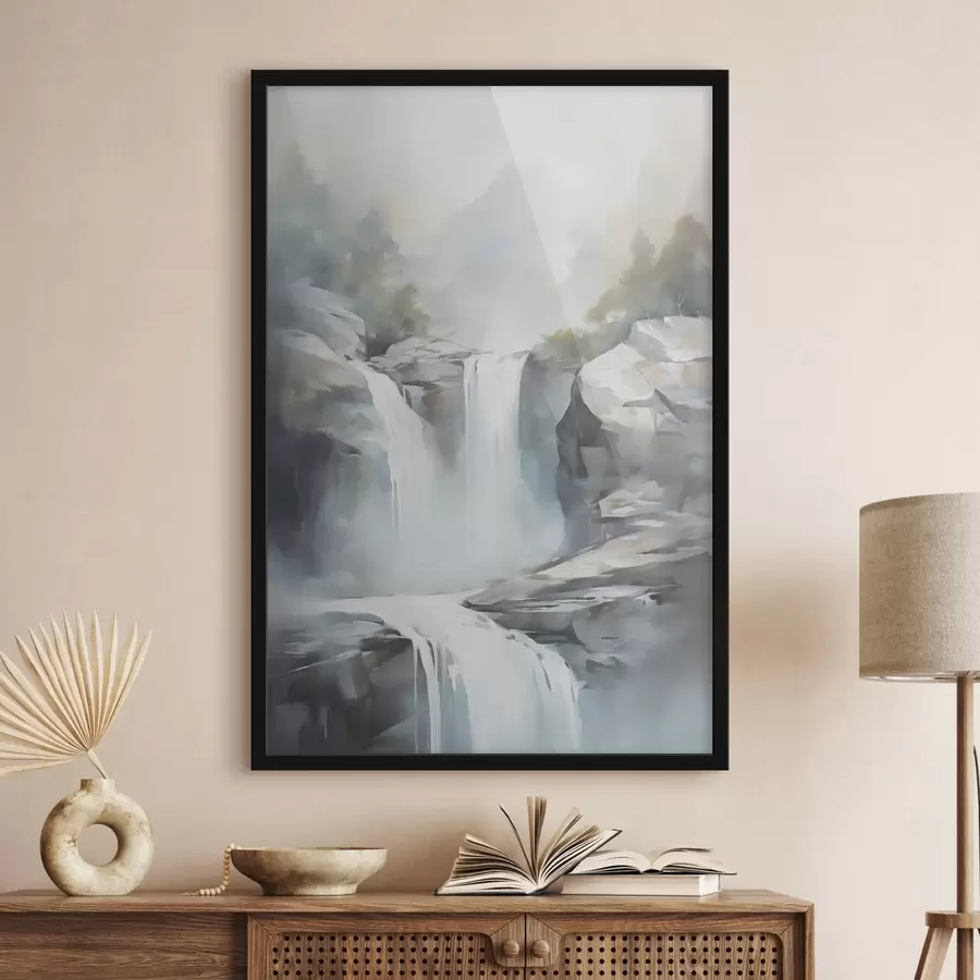 fototapet Imitare de cascadă în pictură f48416