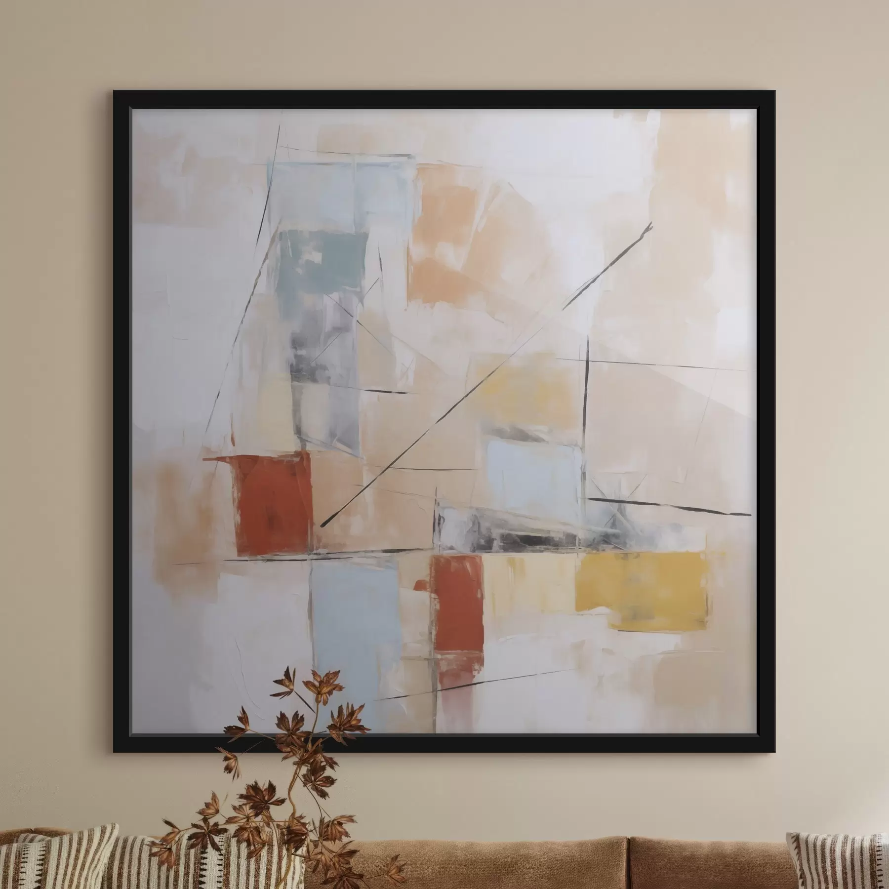 fototapet Imitare abstractă haotică a unei picturi uzate f48418