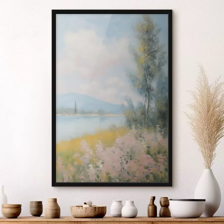 fototapet Reproducere a unui peisaj în stil pictură estompată f48420