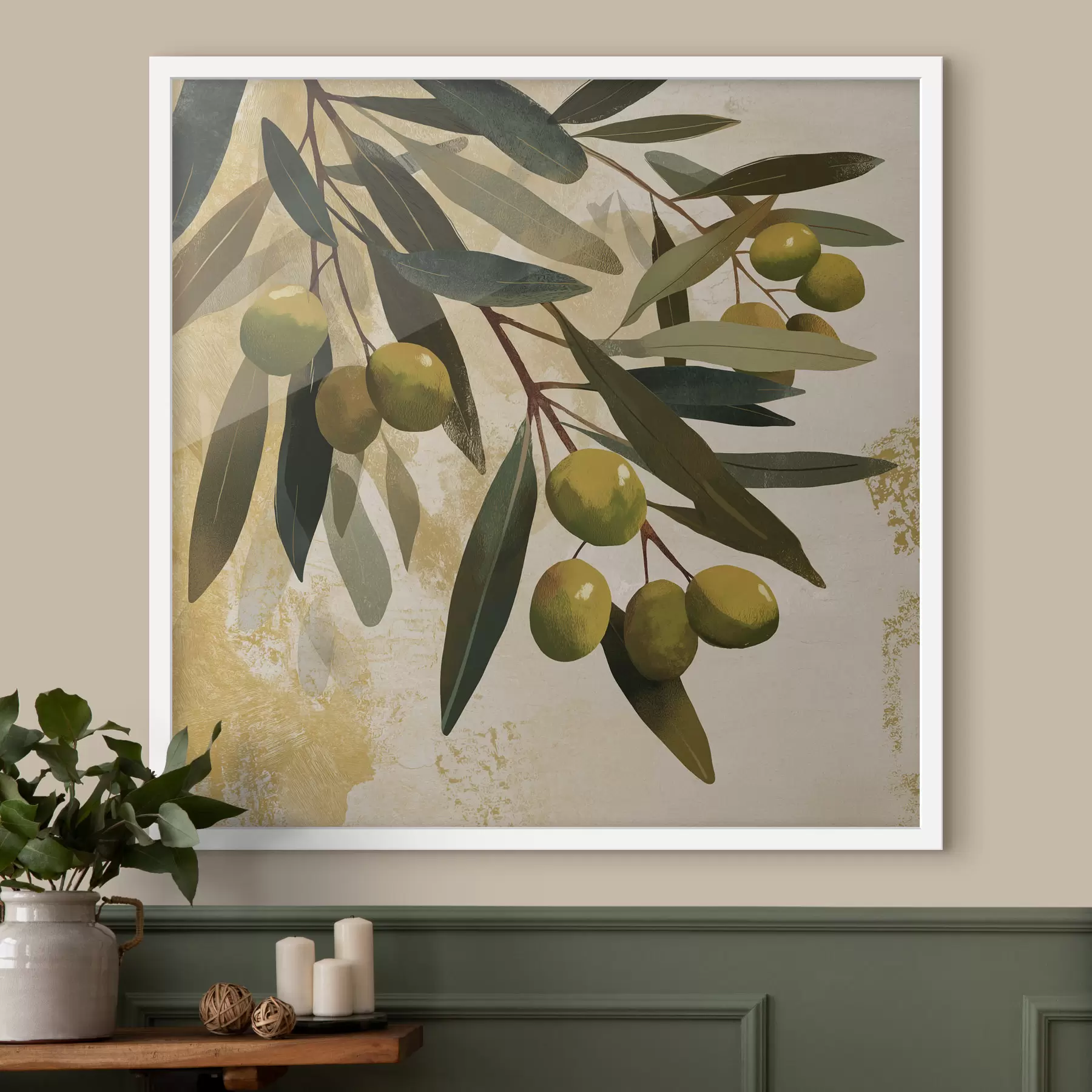 fototapet Frunze de măslin f48464