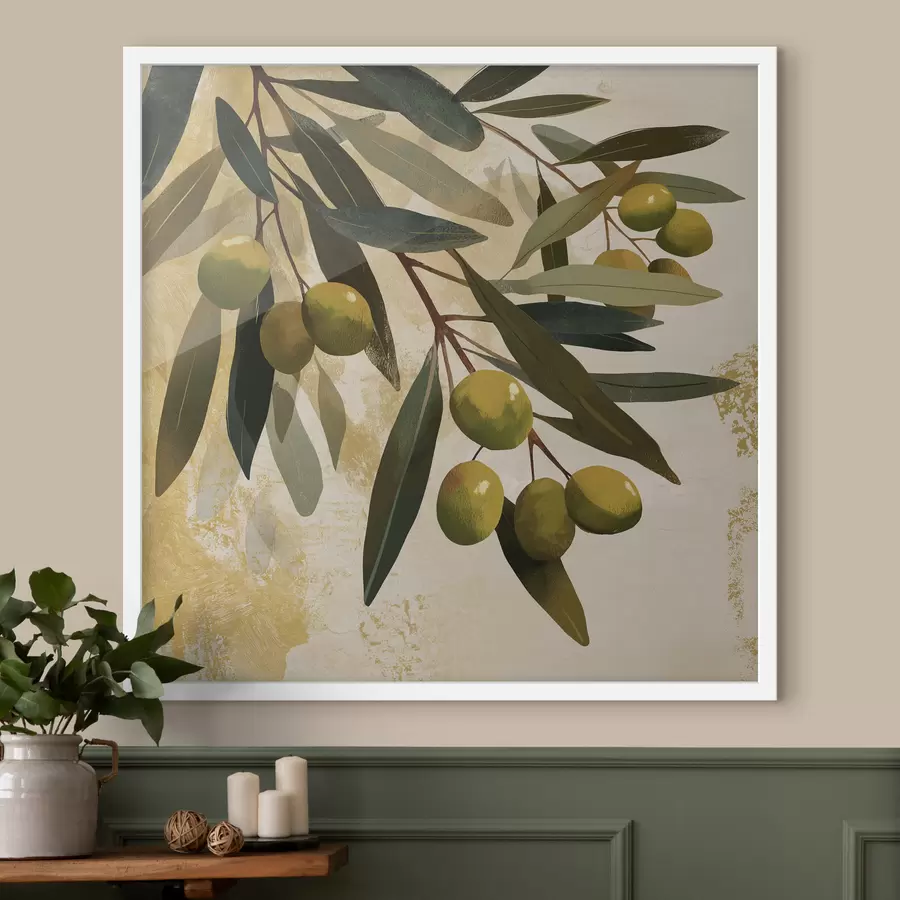 fototapet Frunze de măslin f48464