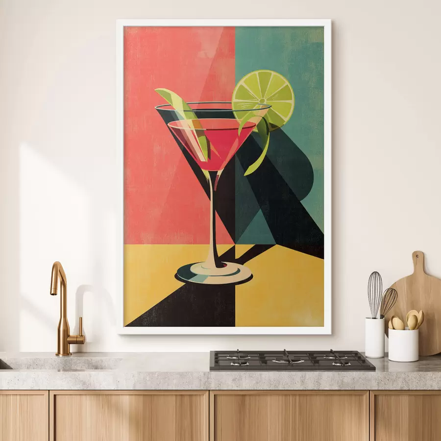 fototapet Ilustrație cu un pahar de cocktail f48467