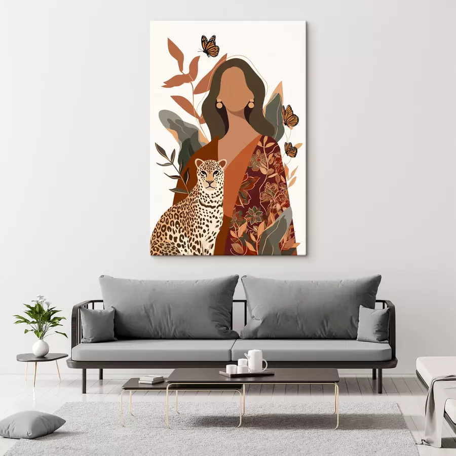 Tablouri Femeie îmbrăcată într-o ținută cu imprimeu s48434