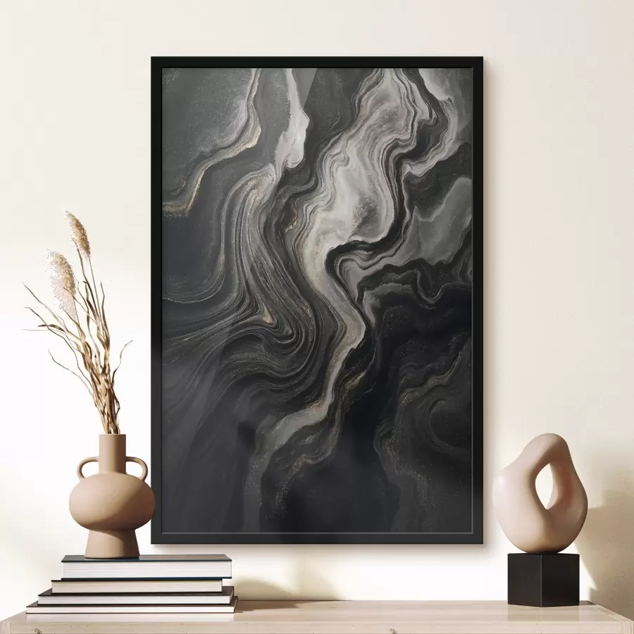 fototapet Marmură neagră cu venaturi f48482