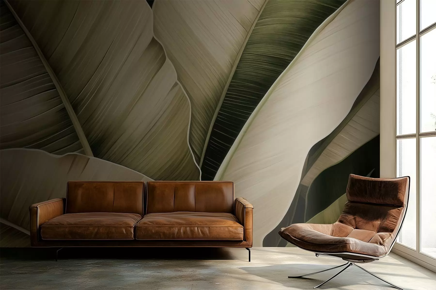 fototapet Frunze de bananier, frunze lungi w05403