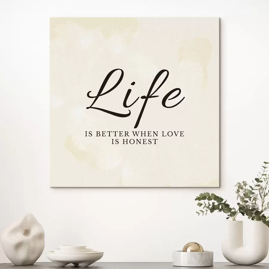 Tablouri Text despre viață pe un fundal cu textură ușoară s48029