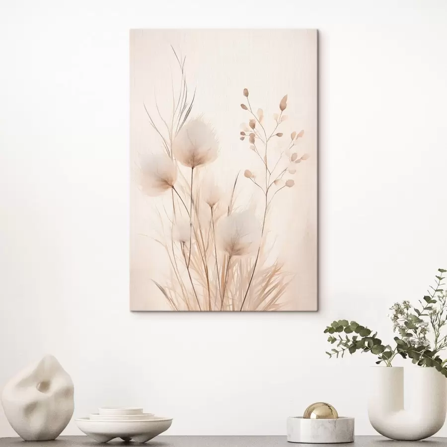 Tablouri Plante de câmp delicate în nuanțe de bej s48346