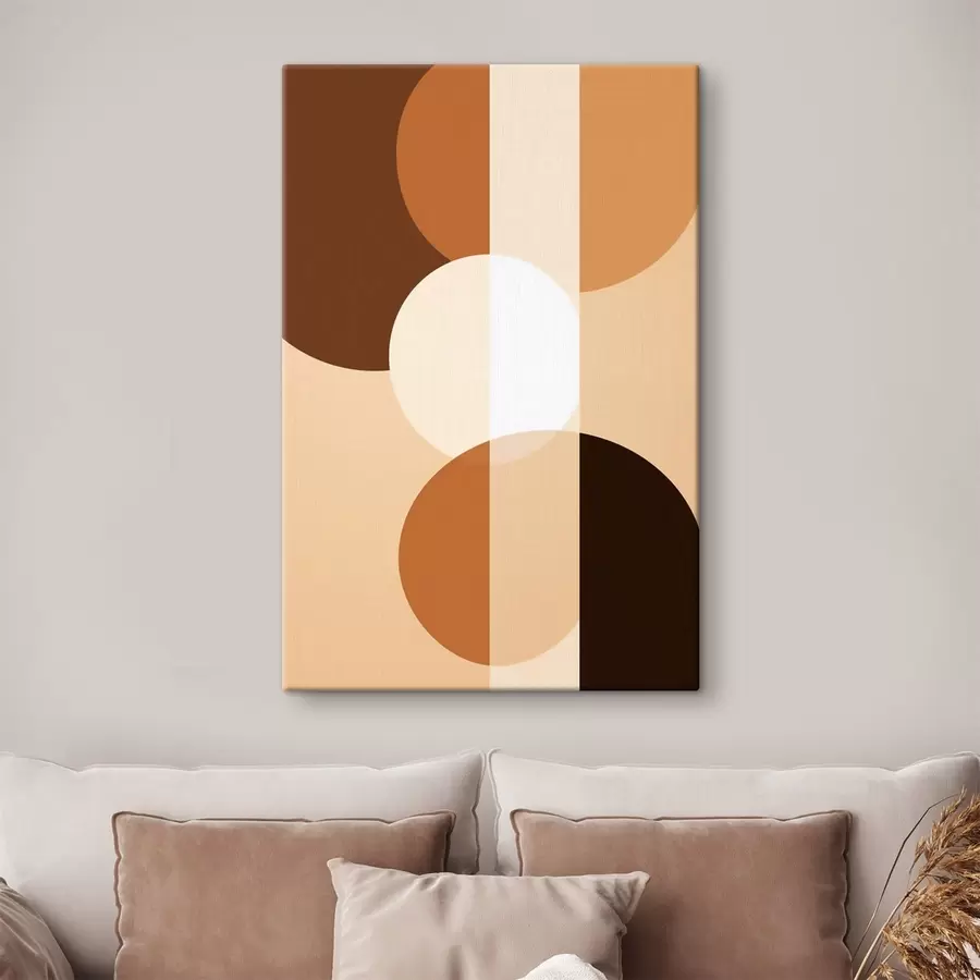 Tablouri Cercuri și forme geometrice în nuanțe calde s48350
