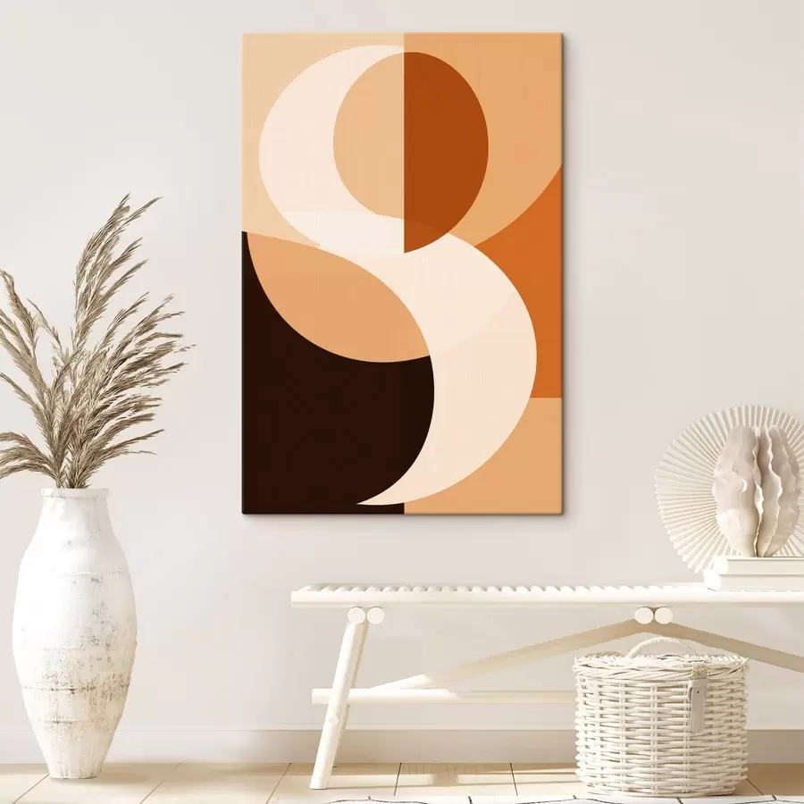 Tablouri Forme geometrice în nuanțe calde de bej și maro s48352
