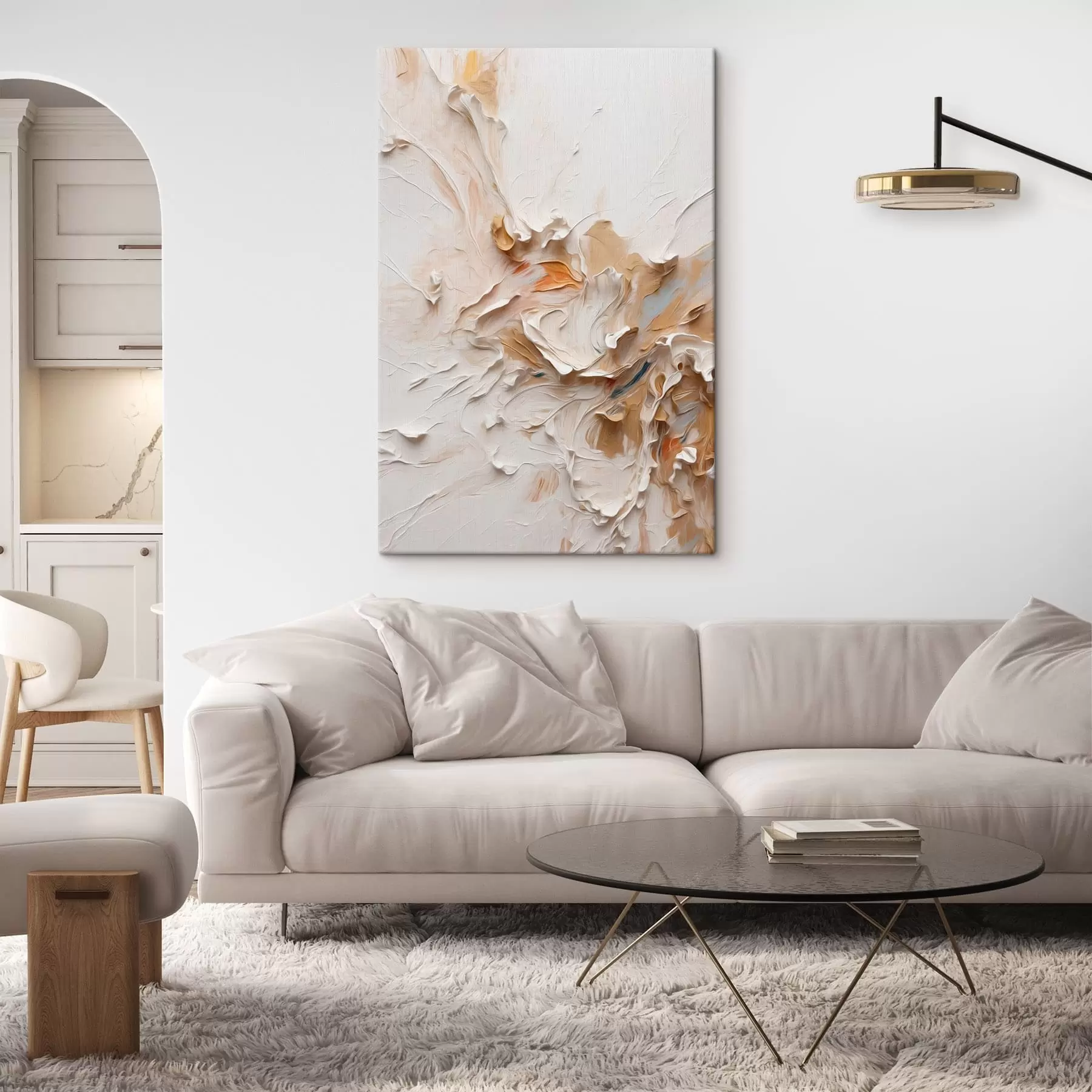Tablouri Tușe abstracte ușoare, în nuanțe delicate s48489