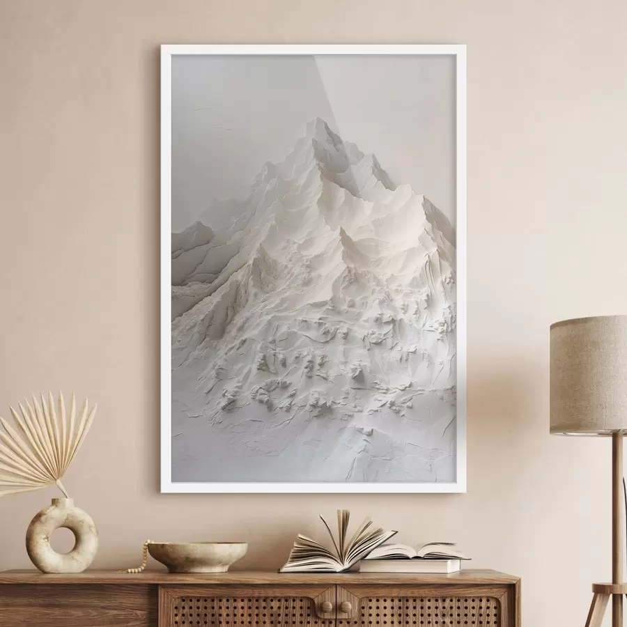 fototapet Forme abstracte de munte, cu textură, în nuanțe deschise f48495