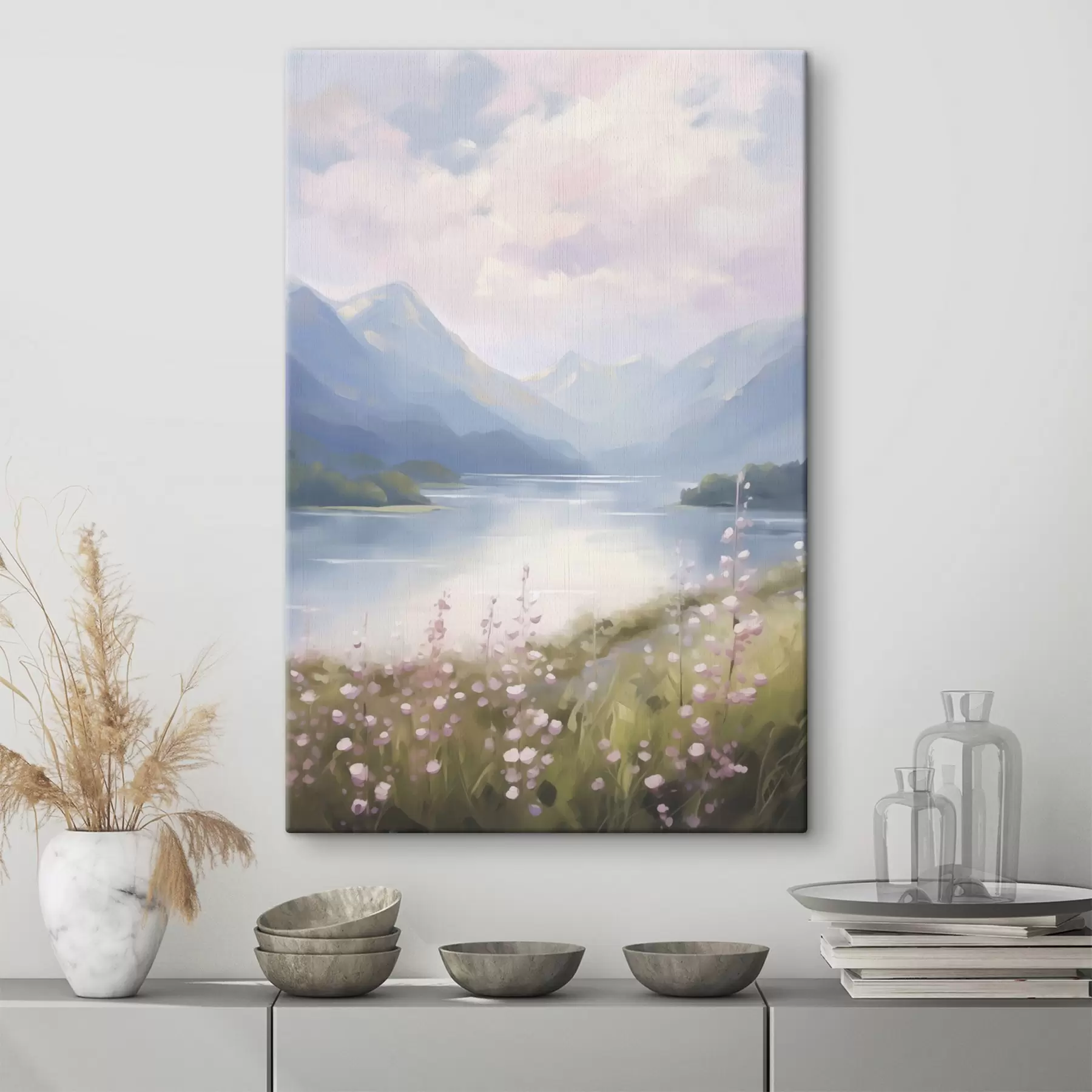 Tablouri Pictură reprezentând un lac de munte s48504