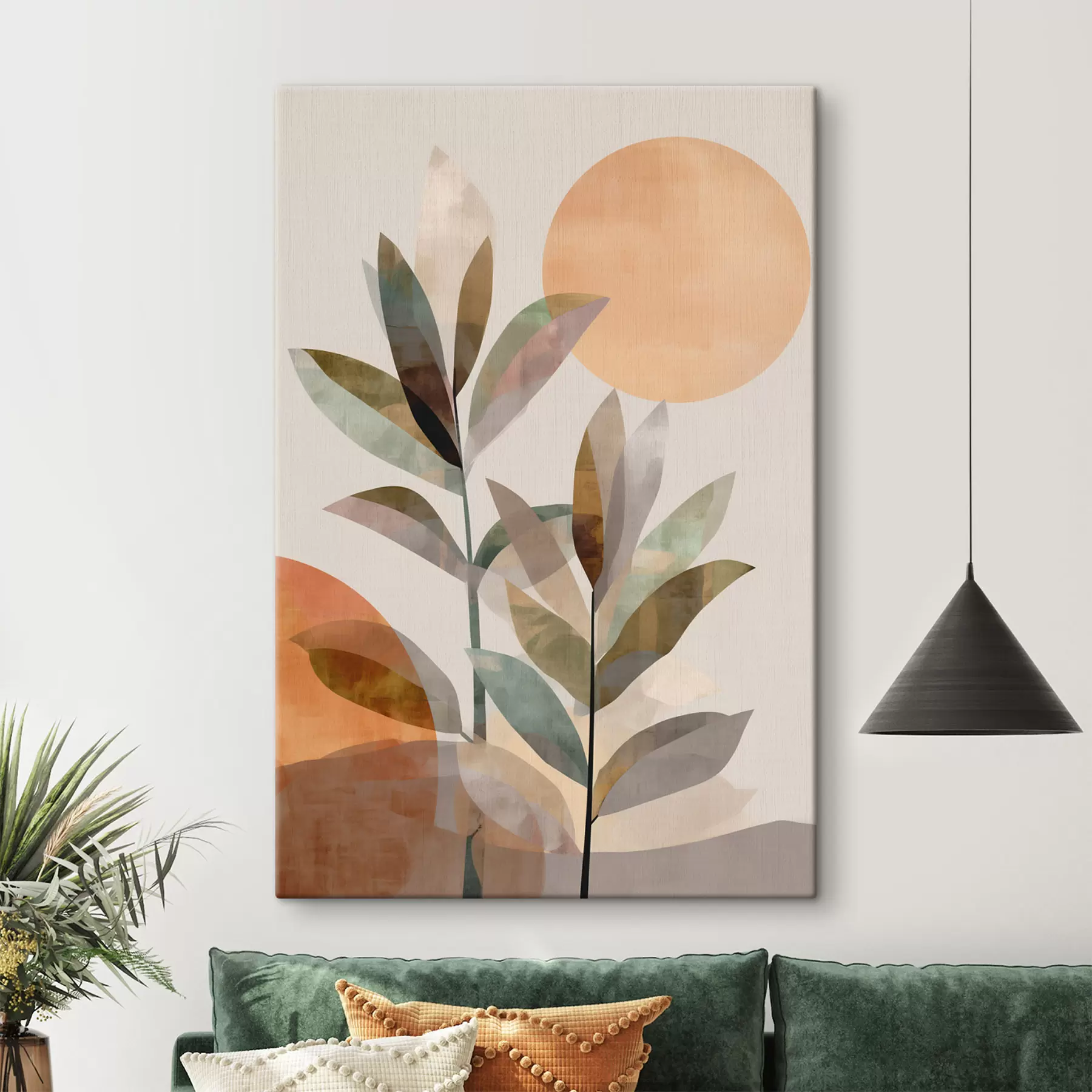 Tablouri Frunze de plante în stil abstract s48519