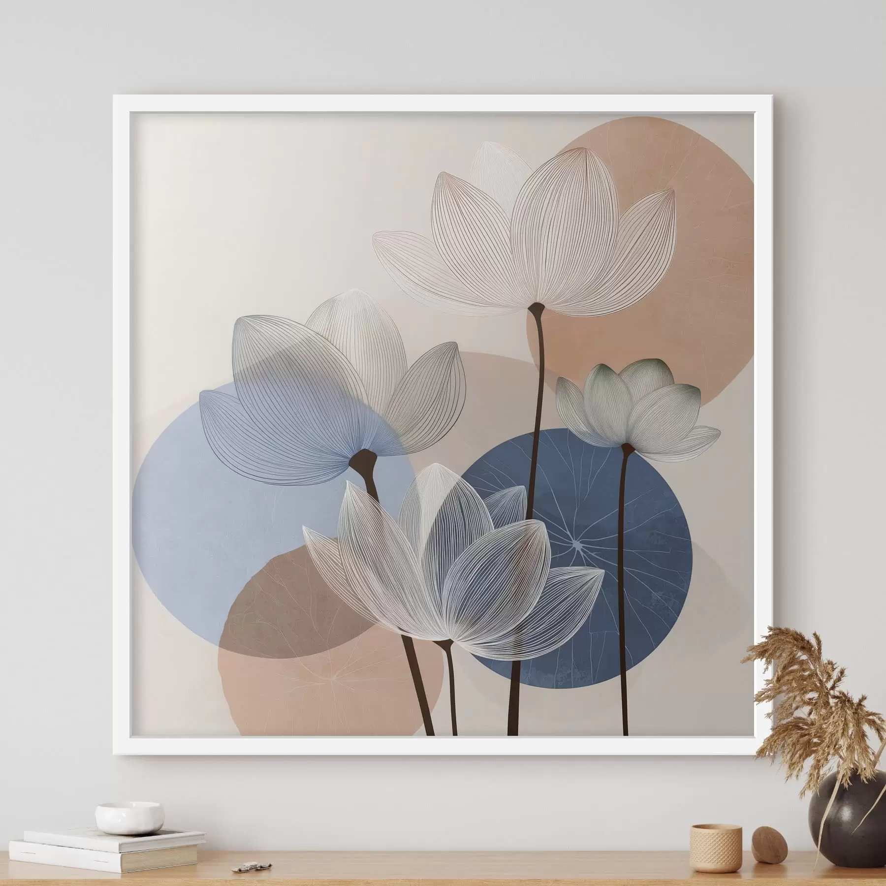 fototapet Lotus abstract cu cercuri f48277