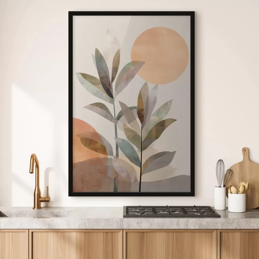 fototapet Frunze de plante în stil abstract f48519