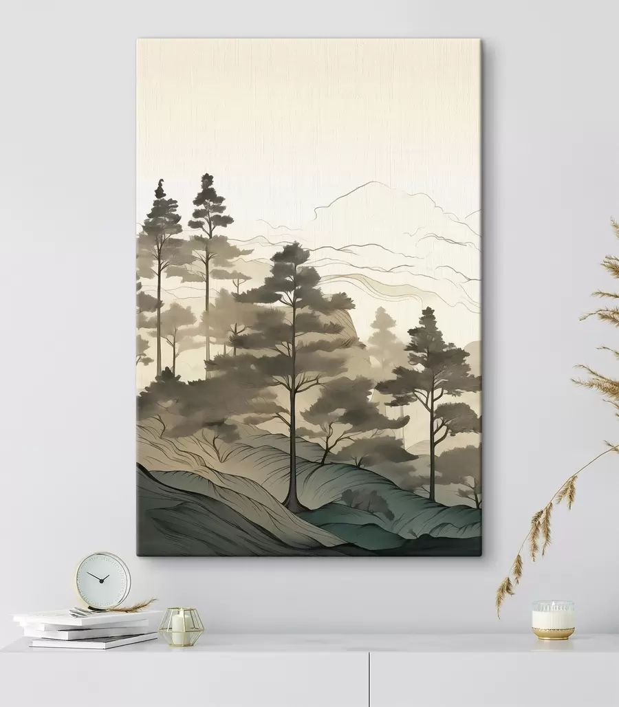 Tablouri Pădurea cețoasă în zori s48539