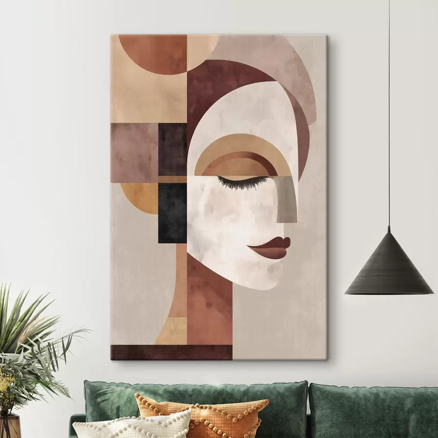 Tablouri un chip feminin abstract, văzut din profil s48523