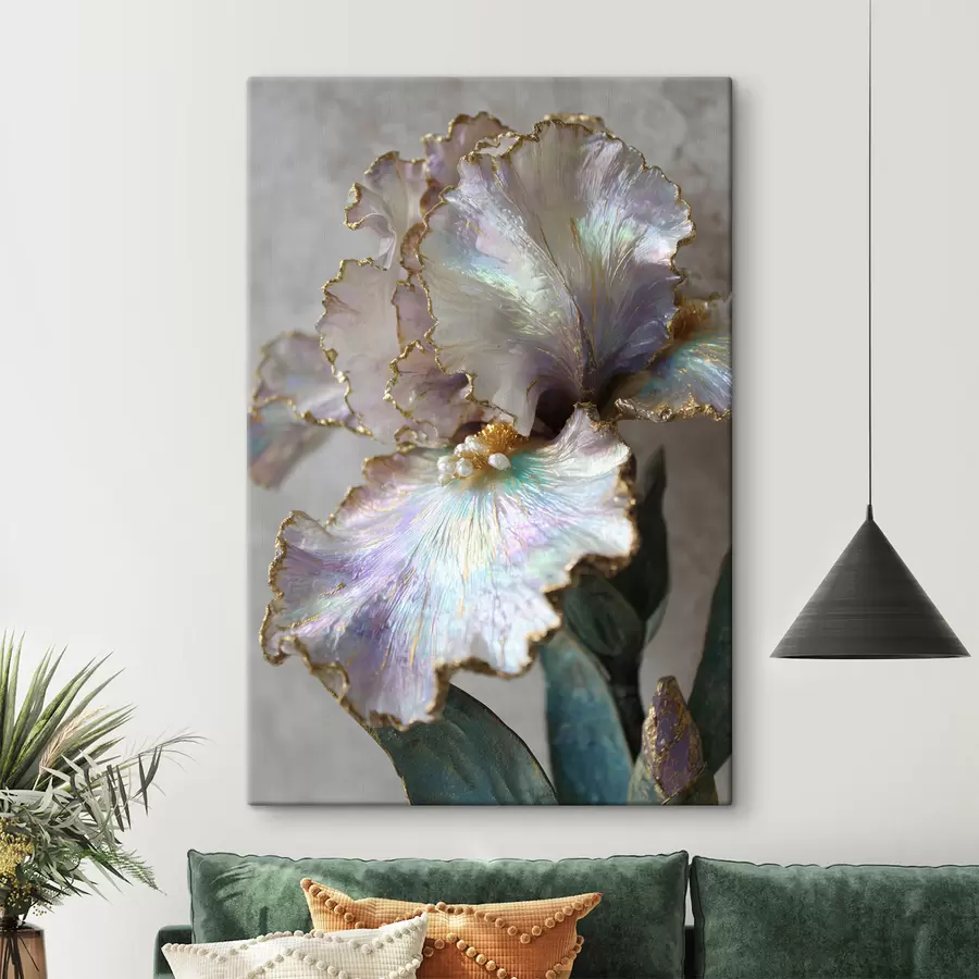 Tablouri o floare de iris în stil decorativ s48535