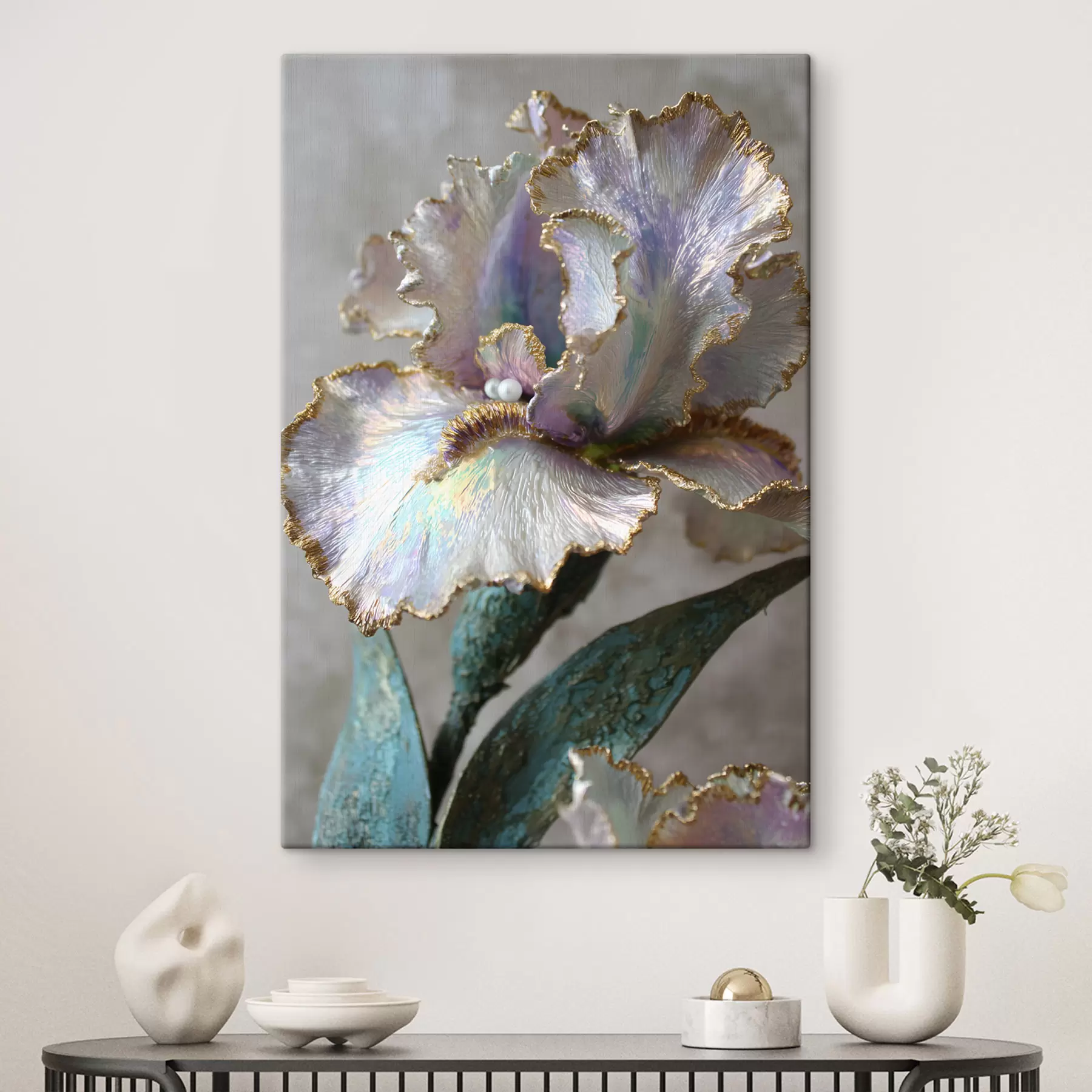 Tablouri o floare de iris în stil decorativ s48546